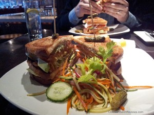 Towne Smoked Salmon Club Sandwich
