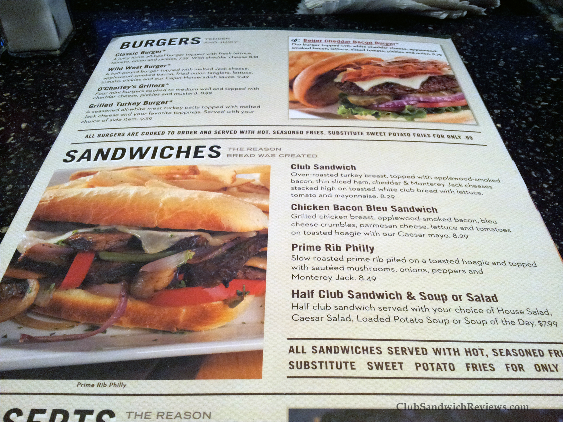 O'Charley's, Nashville Airport (BNA), TN USA - Club Sandwich Reviews