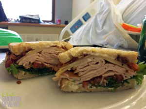 Au Bon Pain club sandwich Brigham Womens Hospital food